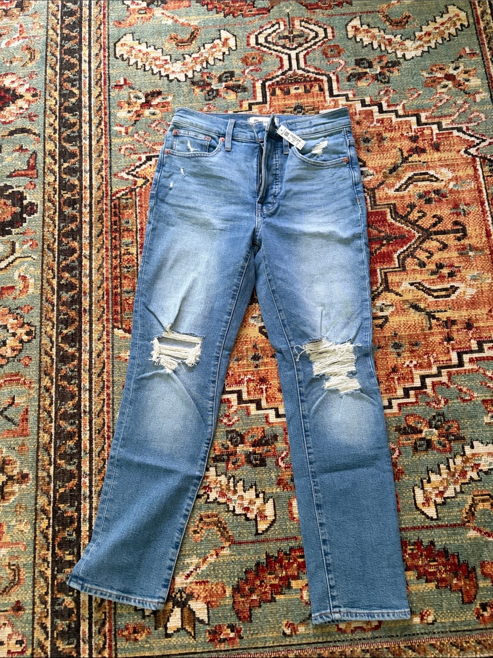 Madewell Light Blue Distressed Boyfriend Jeans